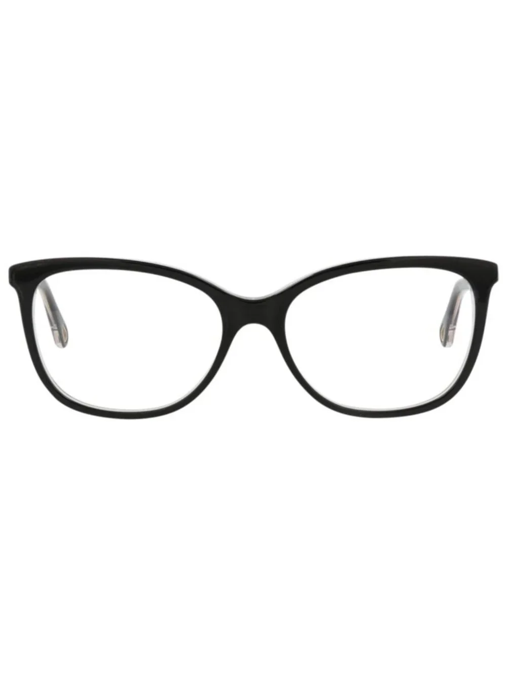 New Chloé Women's Eyeglasses Square Rectangle Bio Acetate Frame Black Black